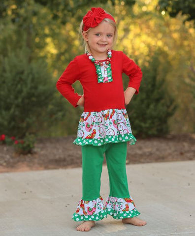 Vintage Christmas Pant Set
