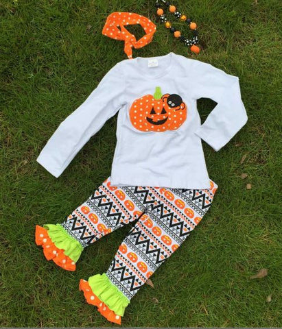 Aztec Spider Pumpkin Capri Set