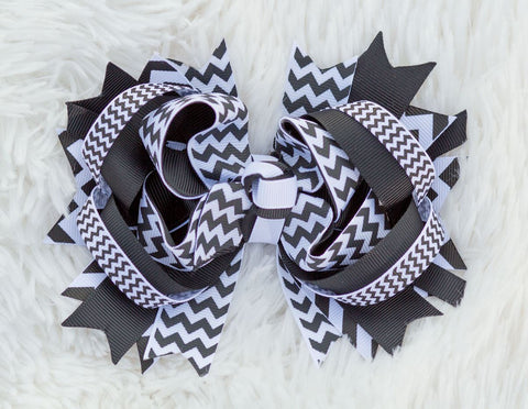 Black Chevron Bow