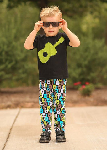 Black Lime Guitar Pant Set