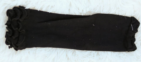 Black Ruffle Leg Warmers