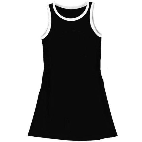 Black Tank Dress White Trim