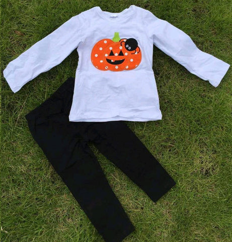 Boys Spider Pumpkin Pant Set