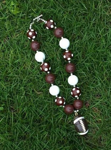 Brown Football Necklace