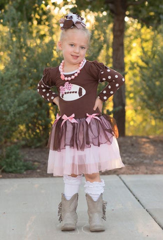 Brown Football Tutu Dress