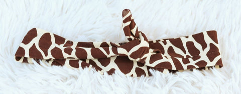 Brown Giraffe Head Wrap Headband