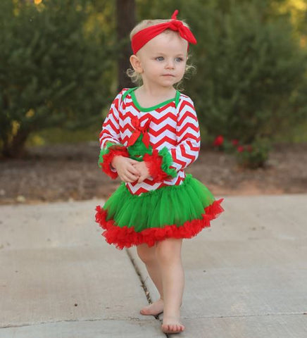 Chevron Ruffle Tree Onesie Tutu