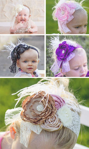 Flower Feather Boho Headband