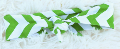 Green Chevron Head Wrap Headband