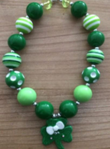 Clover Green Gumball Necklace