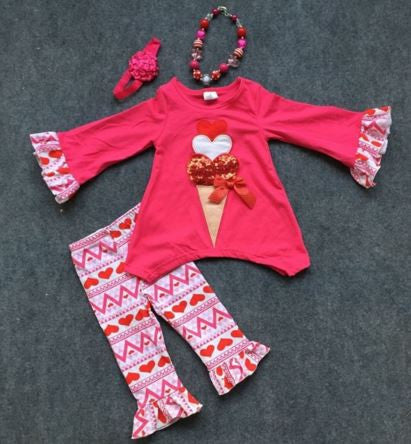 Heart Ice Cream Aztec Pant Set