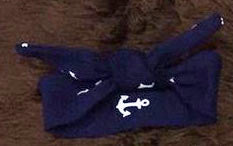 Navy Anchor Head Wrap