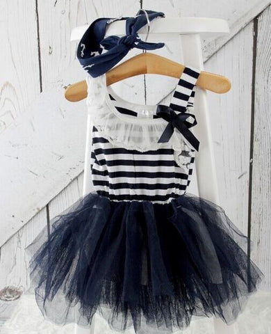 Navy White Stripe Tutu