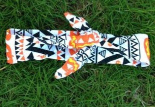 Pumpkin Aztec Head Wrap Headband