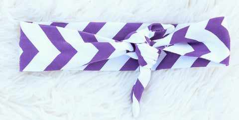 Purple Chevron Head Wrap Headband