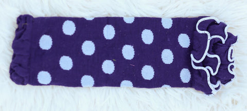 Purple Polka Leg Warmers