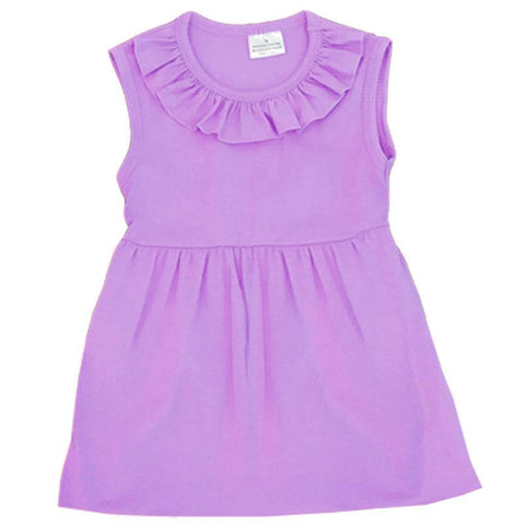 Purple Tank Top Ruffle Neckline