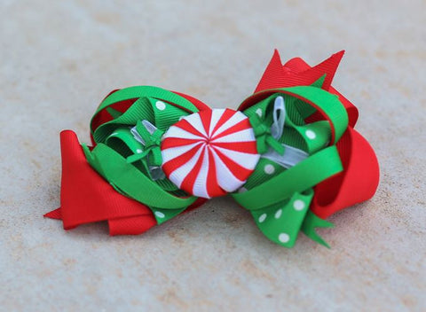 Red Green Candy Bow