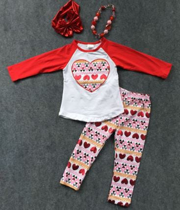 Red Heart Aztec Pant Set