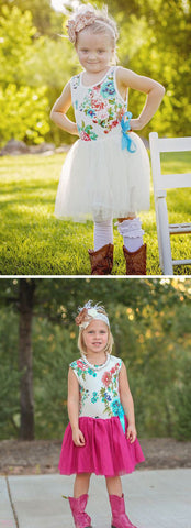Vintage Flower Tutu Dress