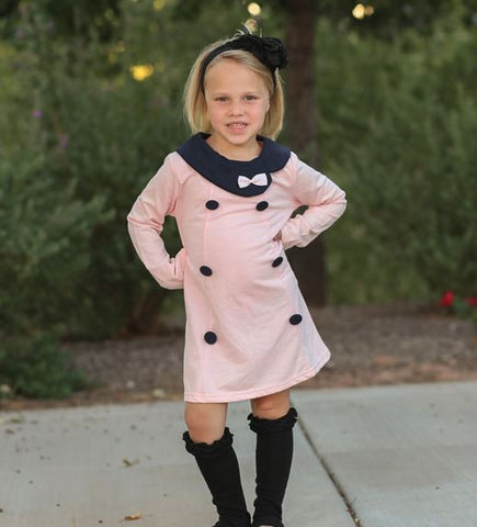 Vintage Pink Button Dress