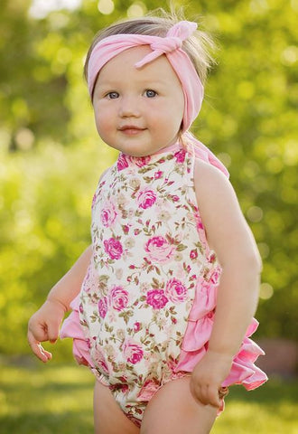 Vintage Rose Bubble Romper