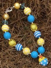 Yellow - Blue Chick Necklace