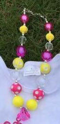 Yellow Pink Diamond Necklace