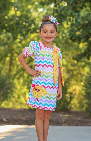 Easter Chevron Chick Dress