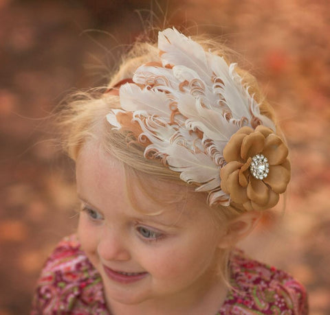 Peasant Feather Headband