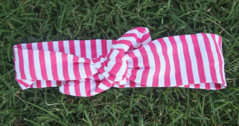 Pink Stripe Head Wrap